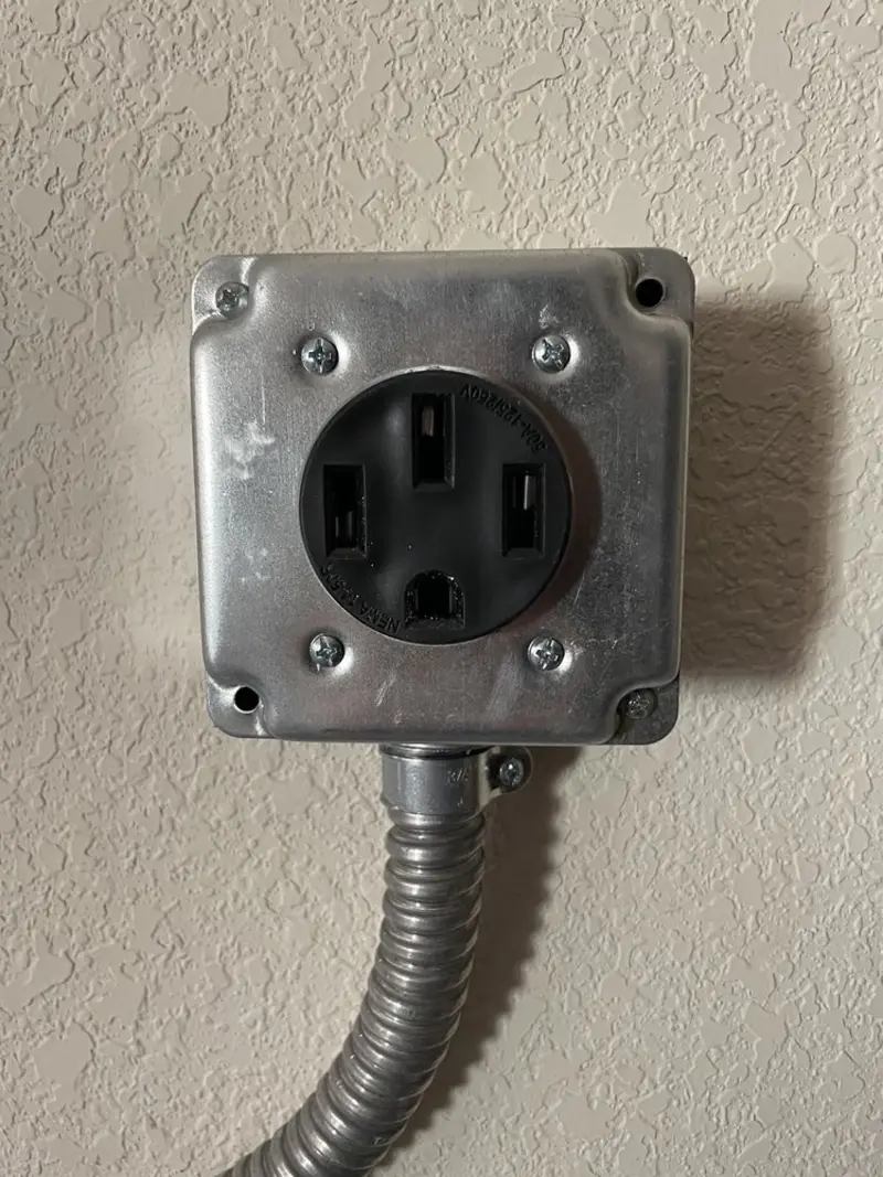 NEMA 14-50 outlet installed for Smart Home Electrical in Taylor